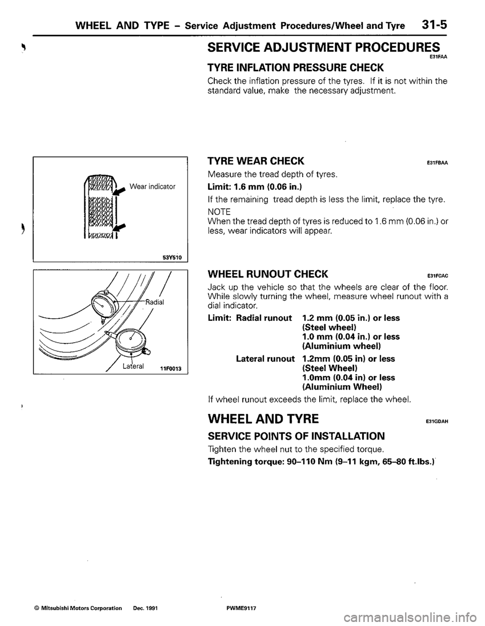 MITSUBISHI COLT 1992 Workshop Manual MITSUBISHI COLT 1992 Workshop Manual