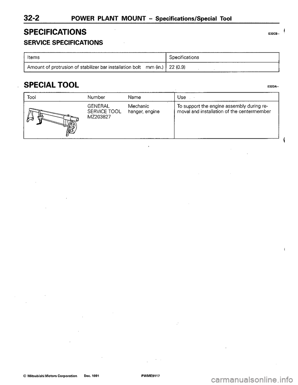 MITSUBISHI COLT 1992 Workshop Manual MITSUBISHI COLT 1992 Workshop Manual