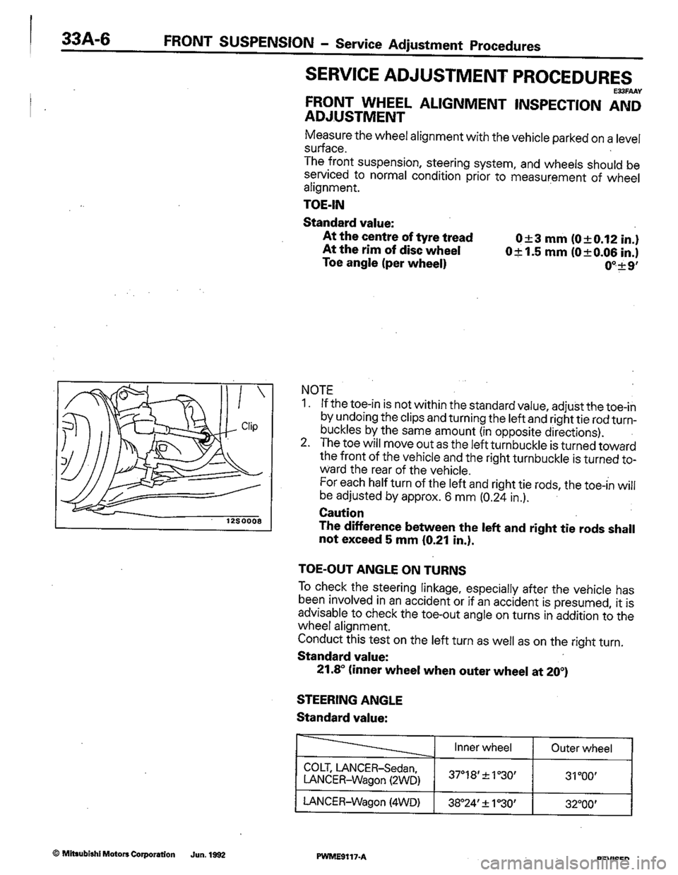 MITSUBISHI COLT 1992 Workshop Manual MITSUBISHI COLT 1992 Workshop Manual