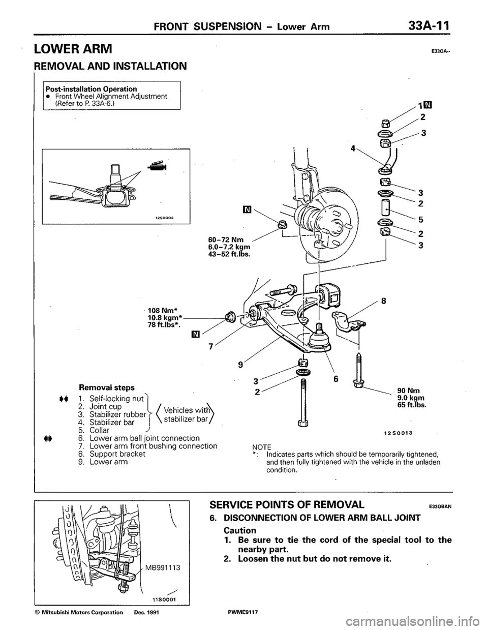 MITSUBISHI COLT 1992 Workshop Manual MITSUBISHI COLT 1992 Workshop Manual