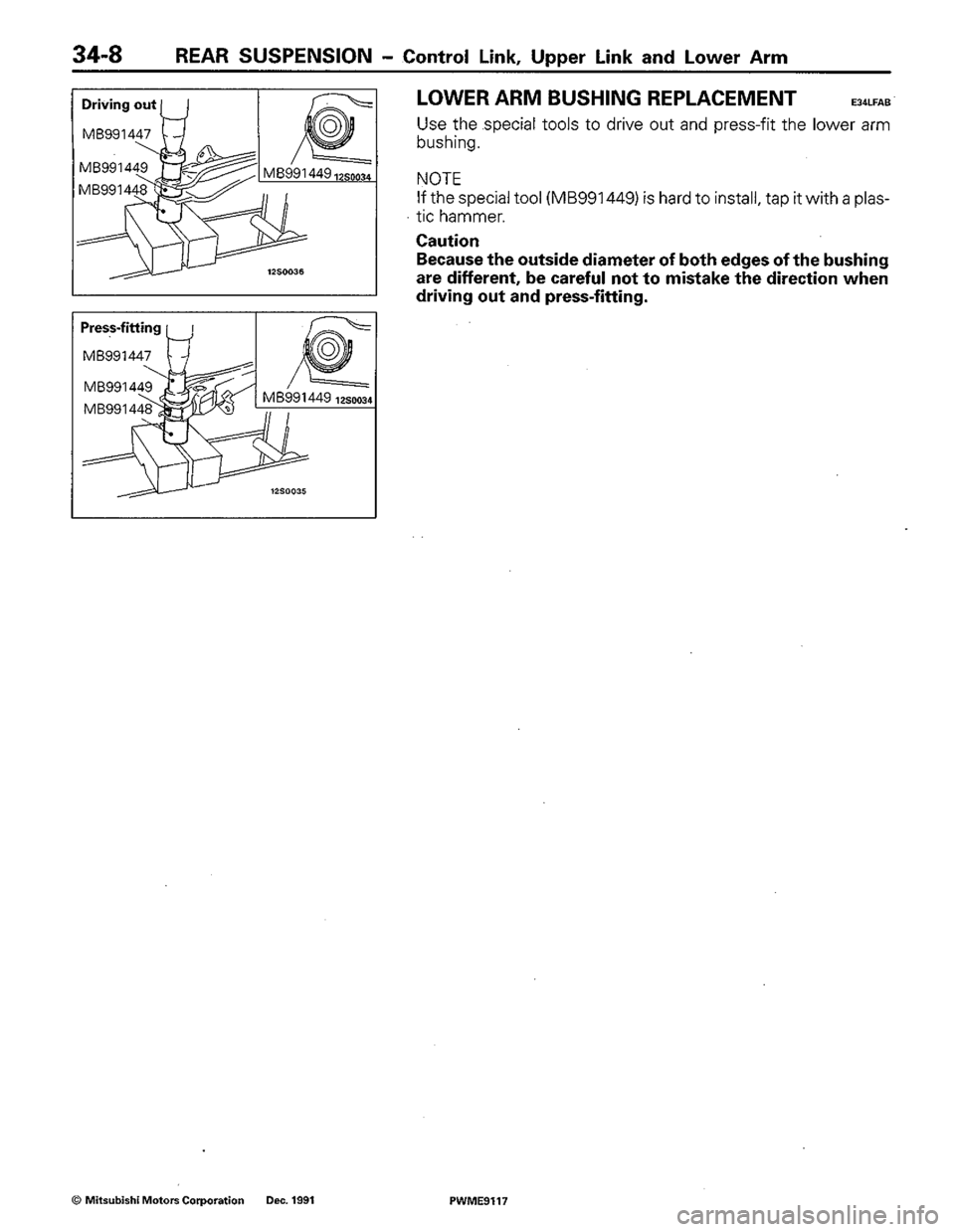 MITSUBISHI COLT 1992 Workshop Manual MITSUBISHI COLT 1992 Workshop Manual
