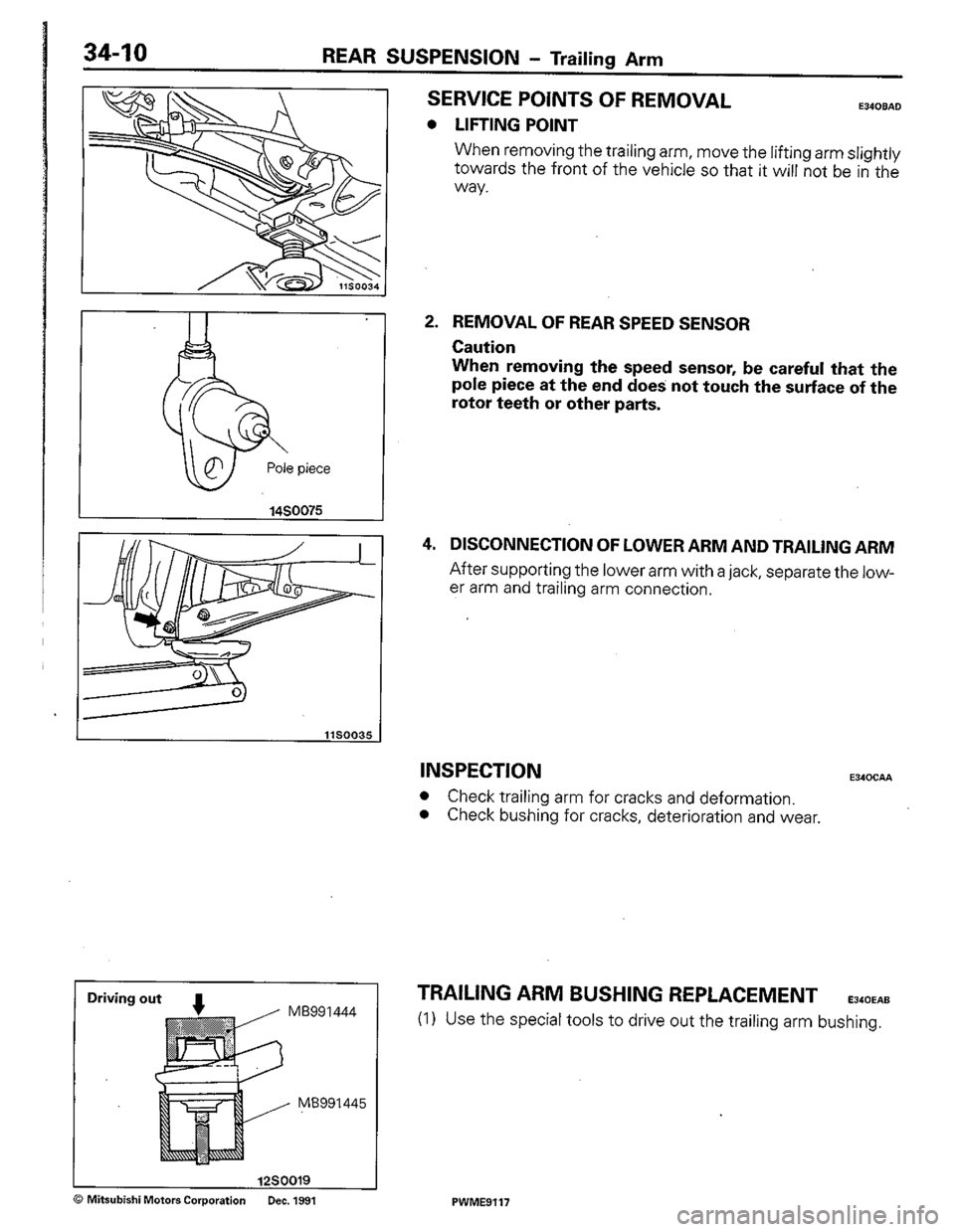 MITSUBISHI COLT 1992 Workshop Manual MITSUBISHI COLT 1992 Workshop Manual