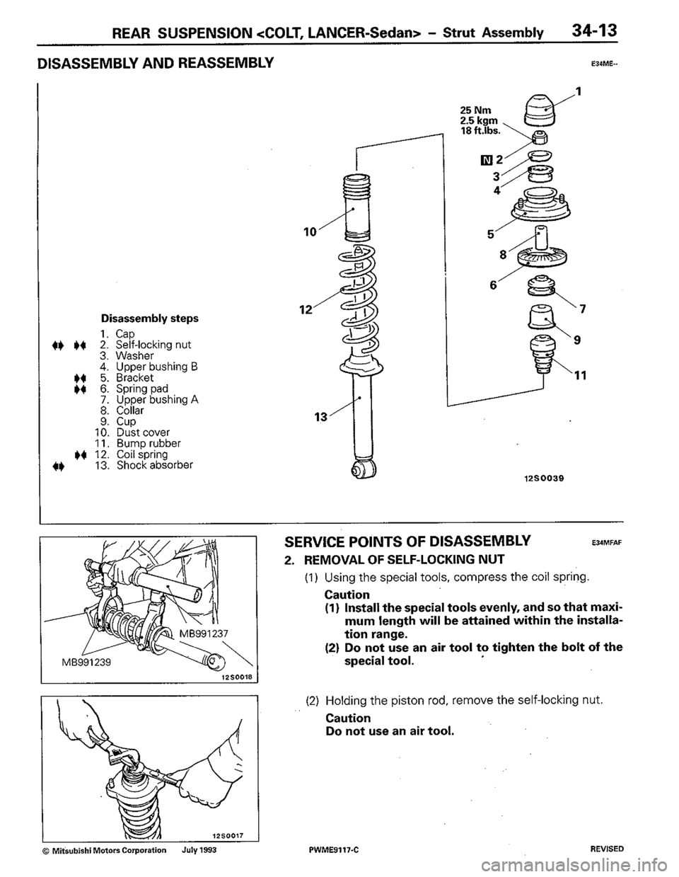 MITSUBISHI COLT 1992 Workshop Manual MITSUBISHI COLT 1992 Workshop Manual