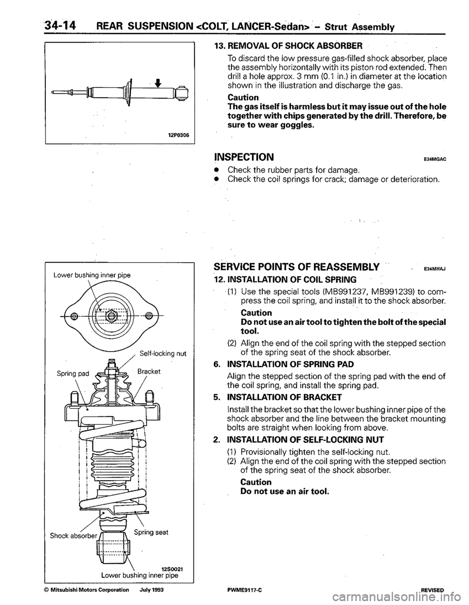 MITSUBISHI COLT 1992 Workshop Manual MITSUBISHI COLT 1992 Workshop Manual