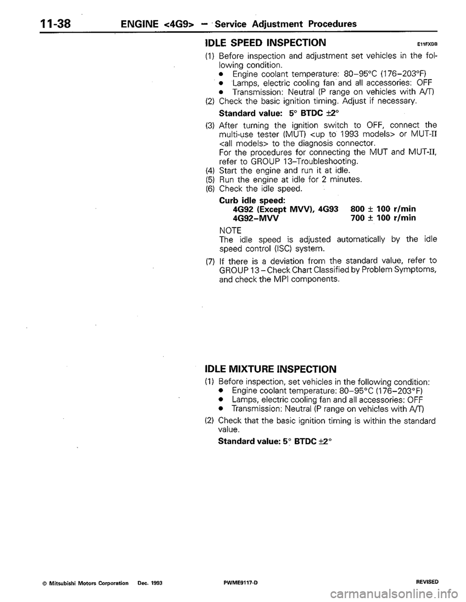 MITSUBISHI COLT 1992 Manual Online MITSUBISHI COLT 1992 Manual Online