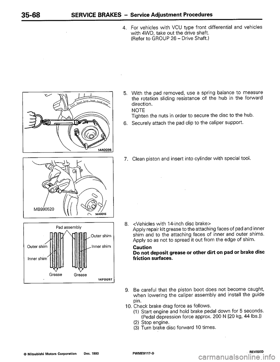 MITSUBISHI COLT 1992 Workshop Manual MITSUBISHI COLT 1992 Workshop Manual