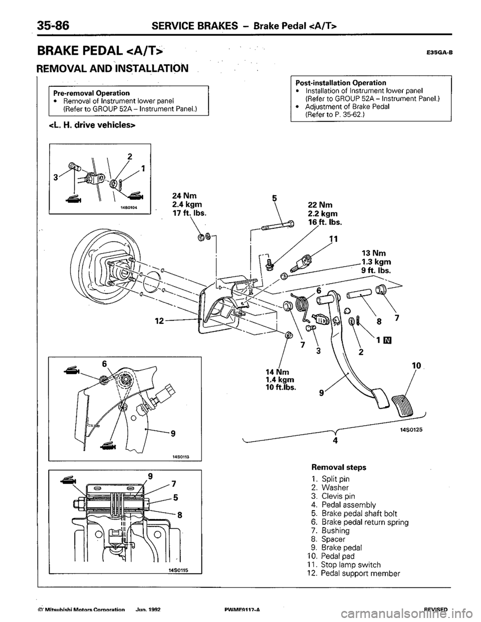 MITSUBISHI COLT 1992 Workshop Manual MITSUBISHI COLT 1992 Workshop Manual