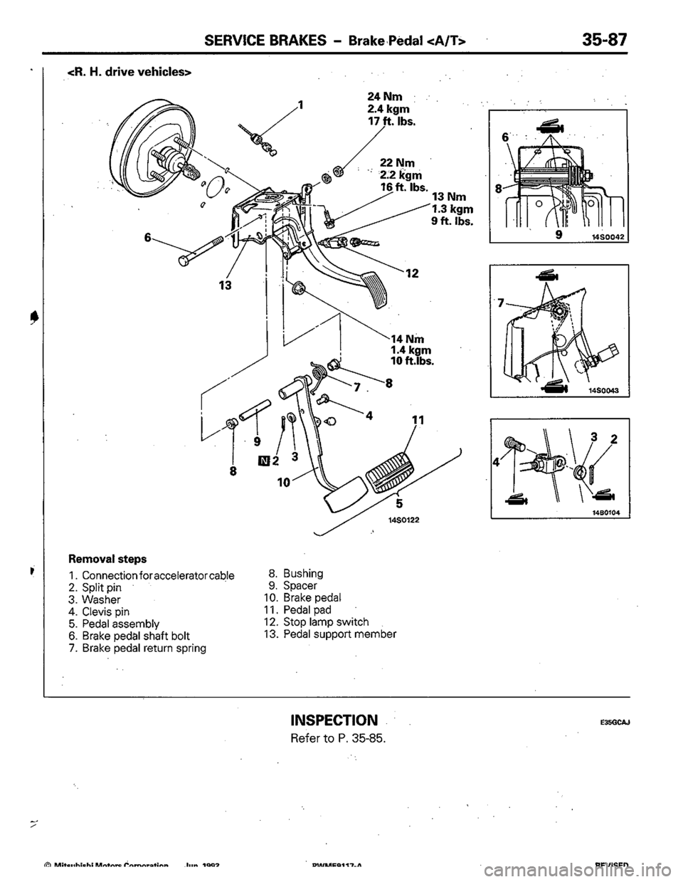 MITSUBISHI COLT 1992 Workshop Manual MITSUBISHI COLT 1992 Workshop Manual