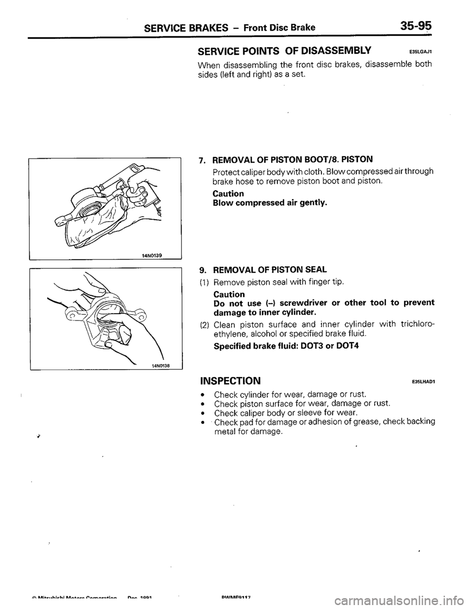 MITSUBISHI COLT 1992 Workshop Manual MITSUBISHI COLT 1992 Workshop Manual