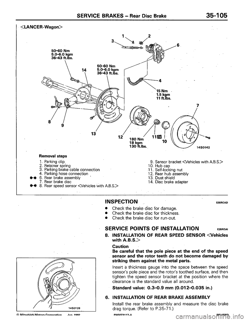 MITSUBISHI COLT 1992 Workshop Manual MITSUBISHI COLT 1992 Workshop Manual