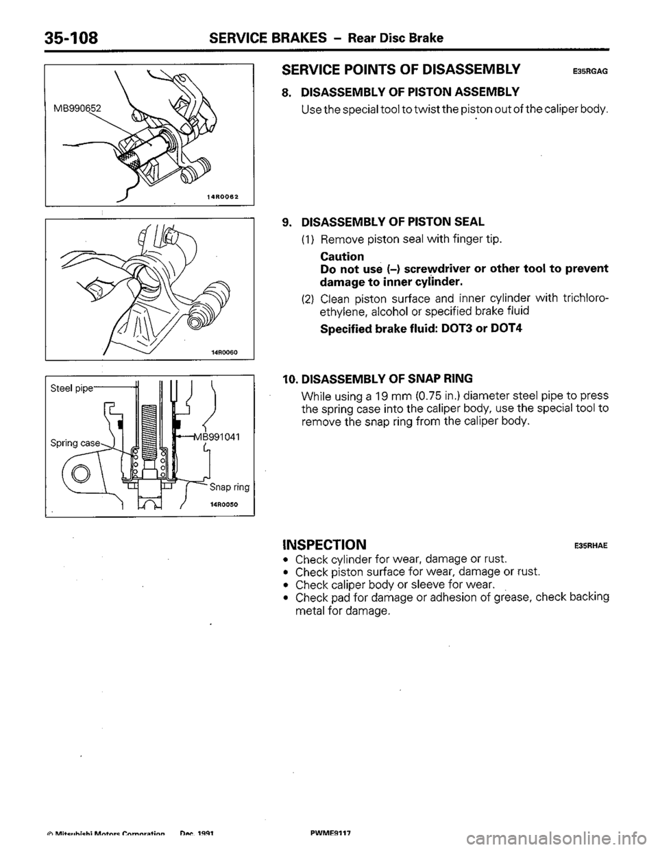 MITSUBISHI COLT 1992 Workshop Manual MITSUBISHI COLT 1992 Workshop Manual