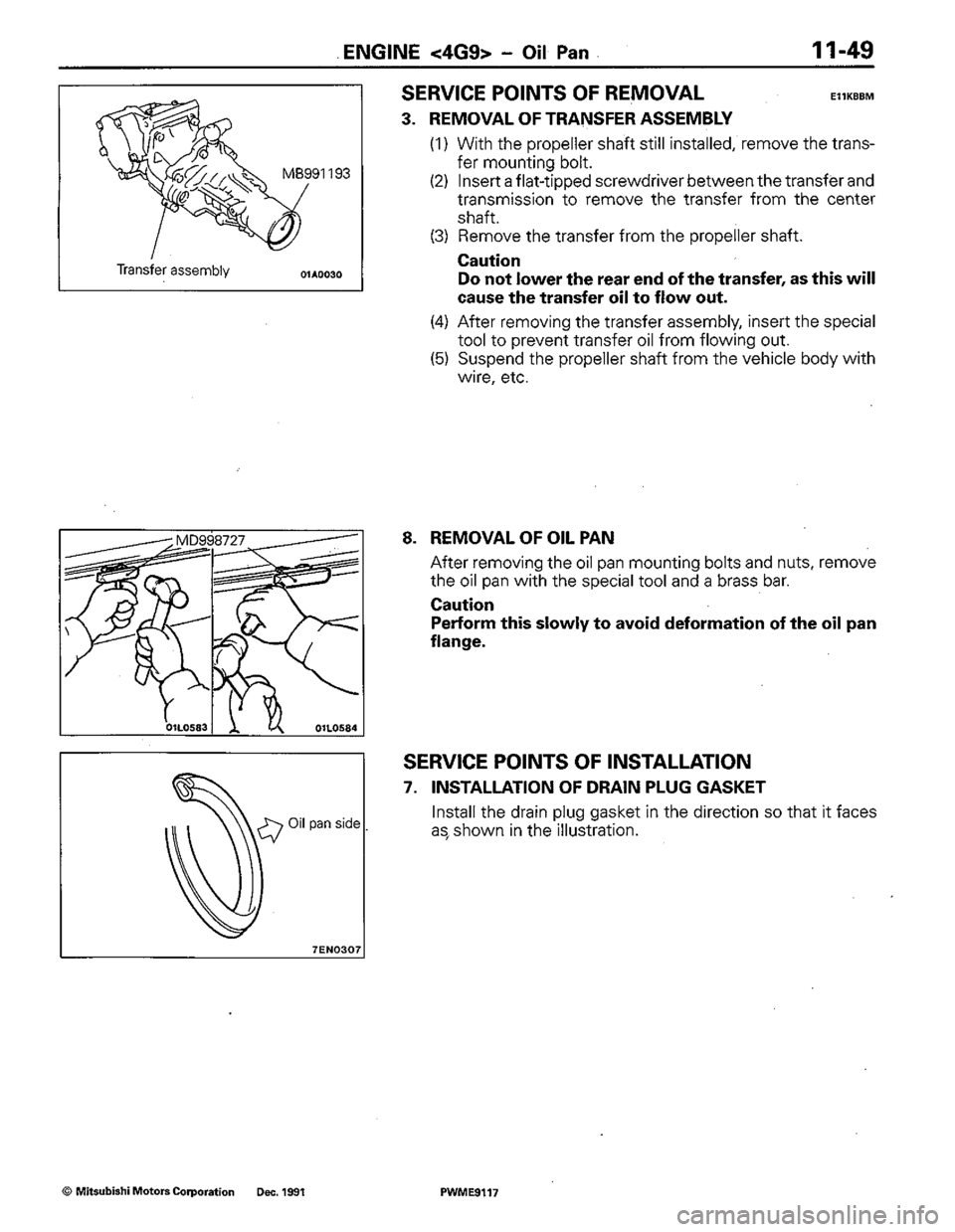 MITSUBISHI COLT 1992 Owners Manual MITSUBISHI COLT 1992 Owners Manual