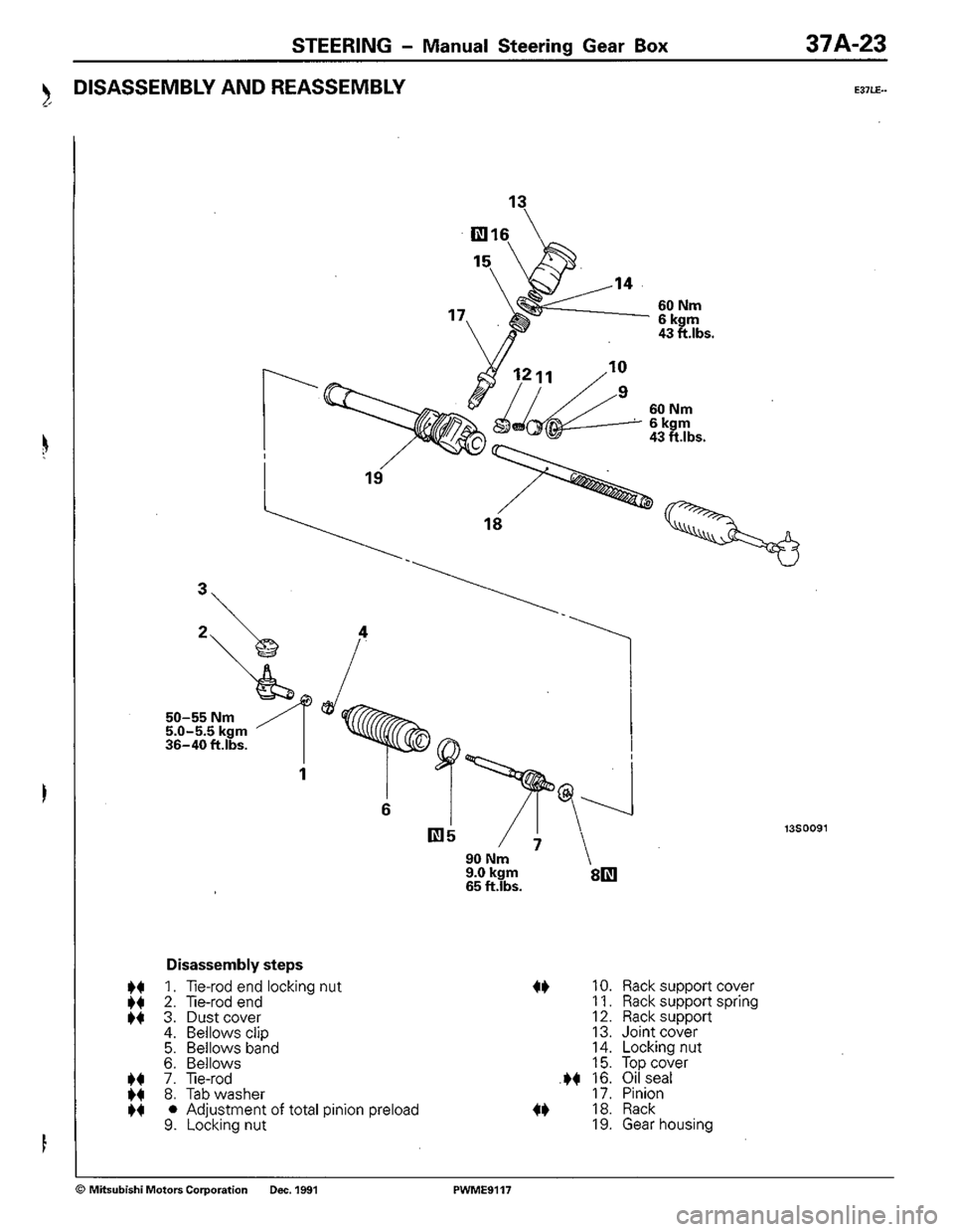 MITSUBISHI COLT 1992 Workshop Manual MITSUBISHI COLT 1992 Workshop Manual