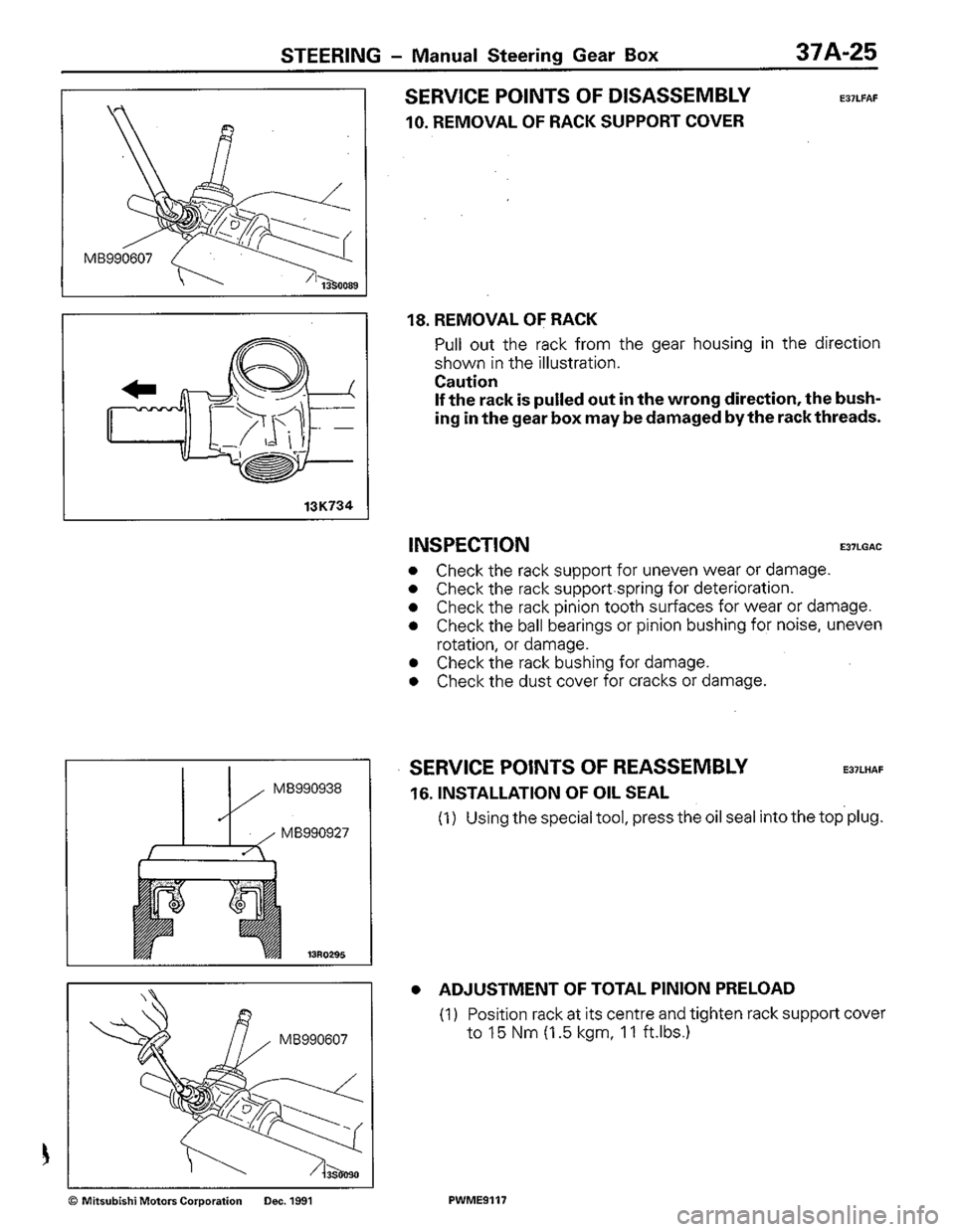 MITSUBISHI COLT 1992 Workshop Manual MITSUBISHI COLT 1992 Workshop Manual