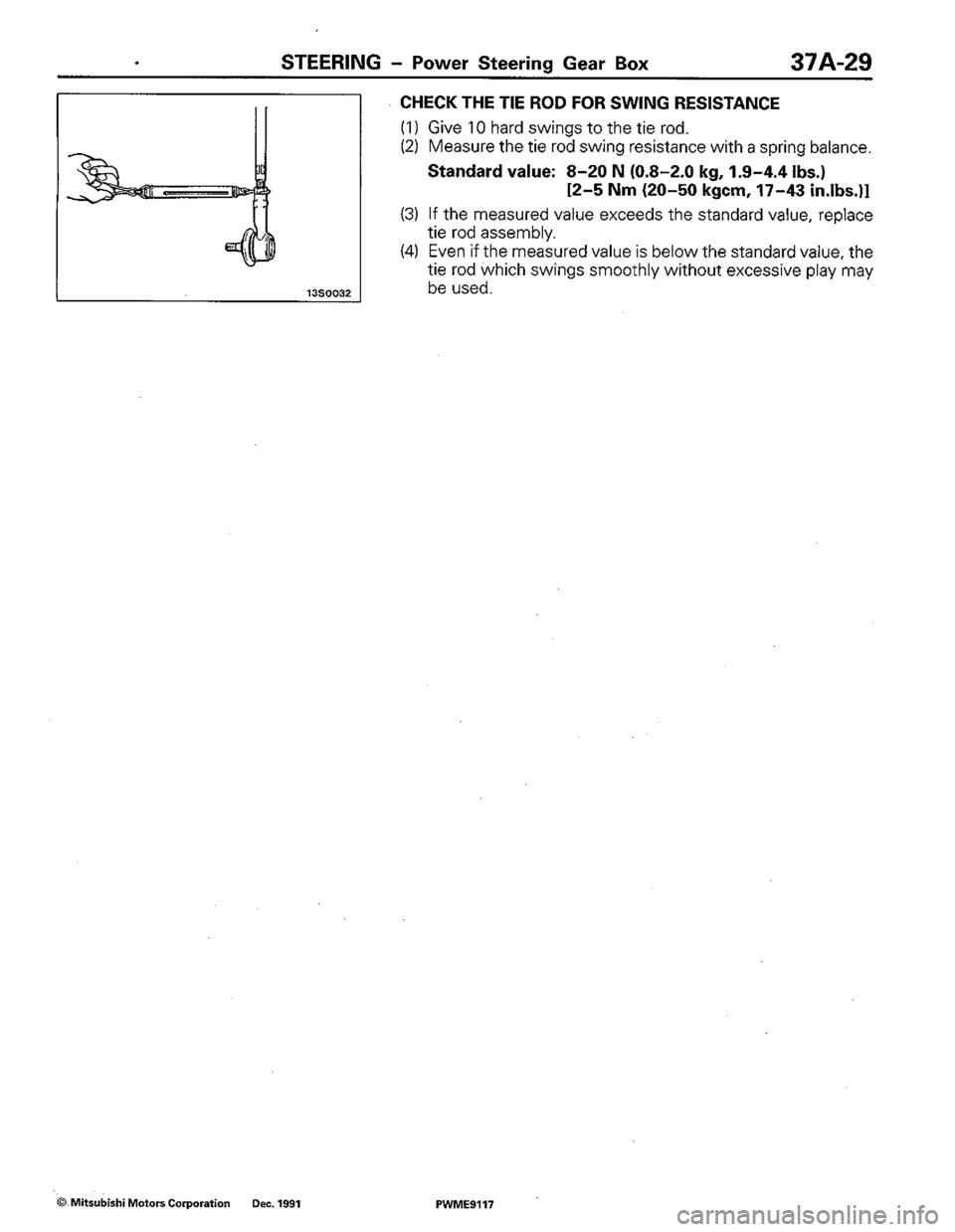 MITSUBISHI COLT 1992 Workshop Manual MITSUBISHI COLT 1992 Workshop Manual