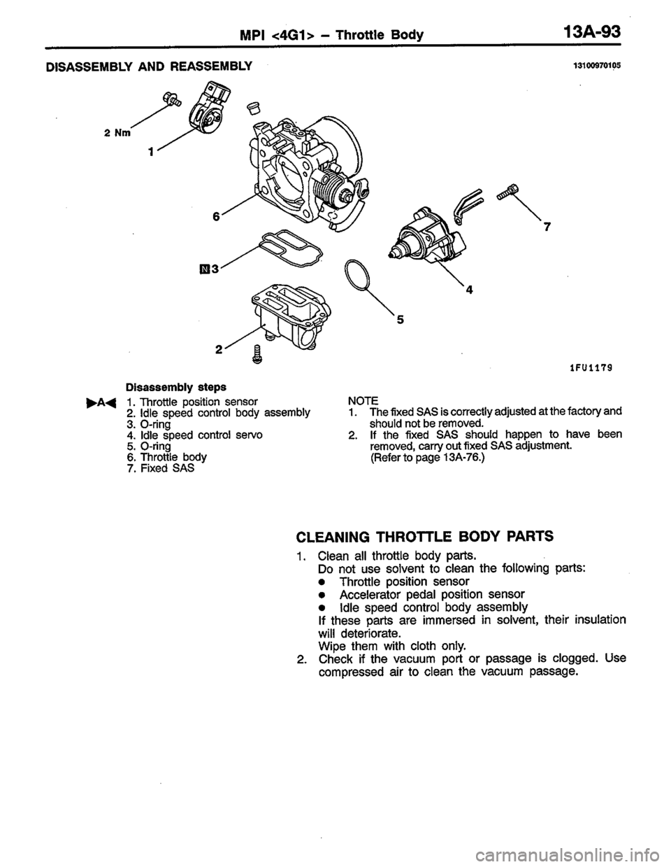 MITSUBISHI COLT 1996 Workshop Manual MITSUBISHI COLT 1996 Workshop Manual