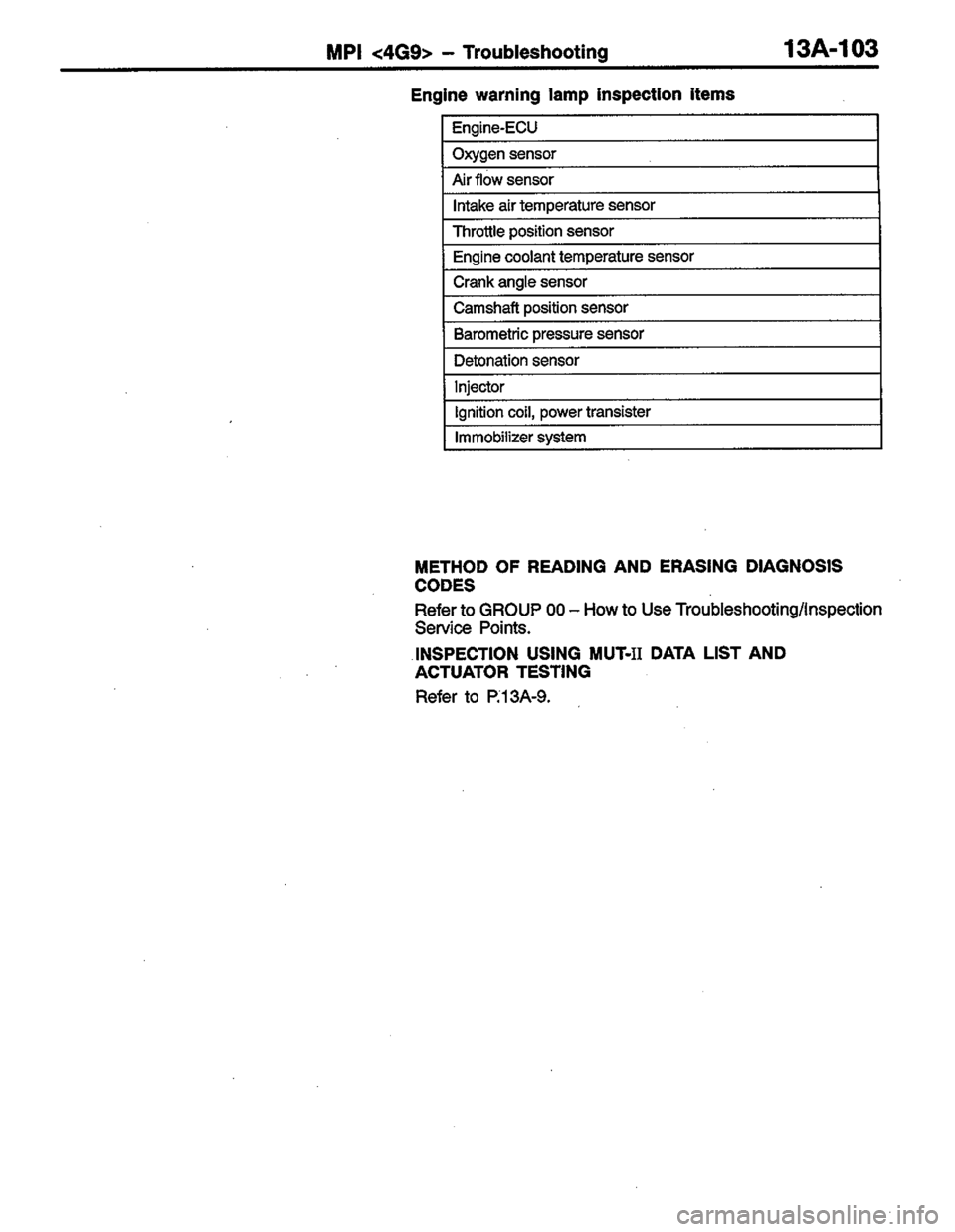MITSUBISHI COLT 1996 Workshop Manual MITSUBISHI COLT 1996 Workshop Manual