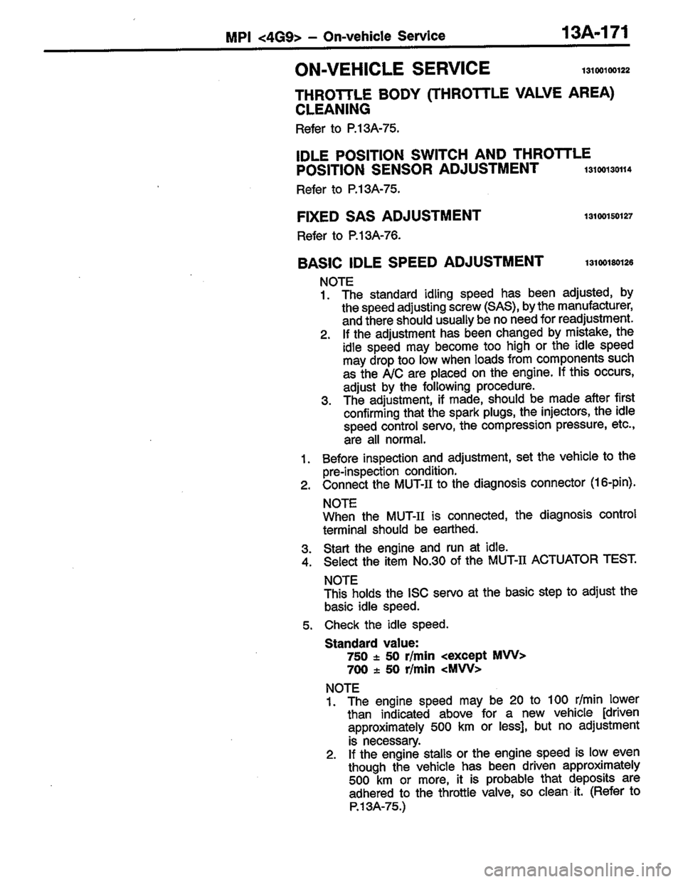 MITSUBISHI COLT 1996 Workshop Manual MITSUBISHI COLT 1996 Workshop Manual