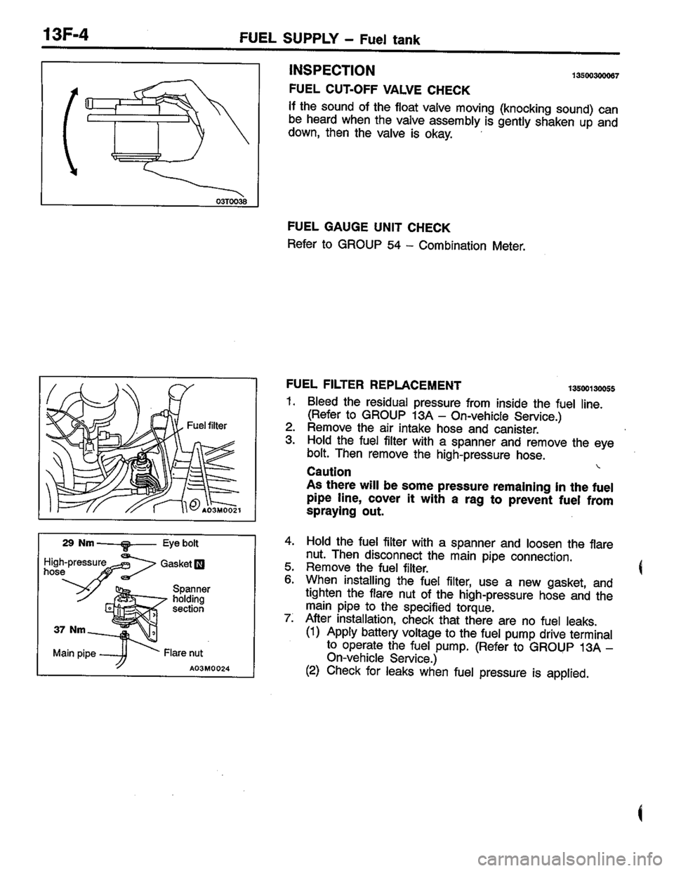 MITSUBISHI COLT 1996 Workshop Manual MITSUBISHI COLT 1996 Workshop Manual