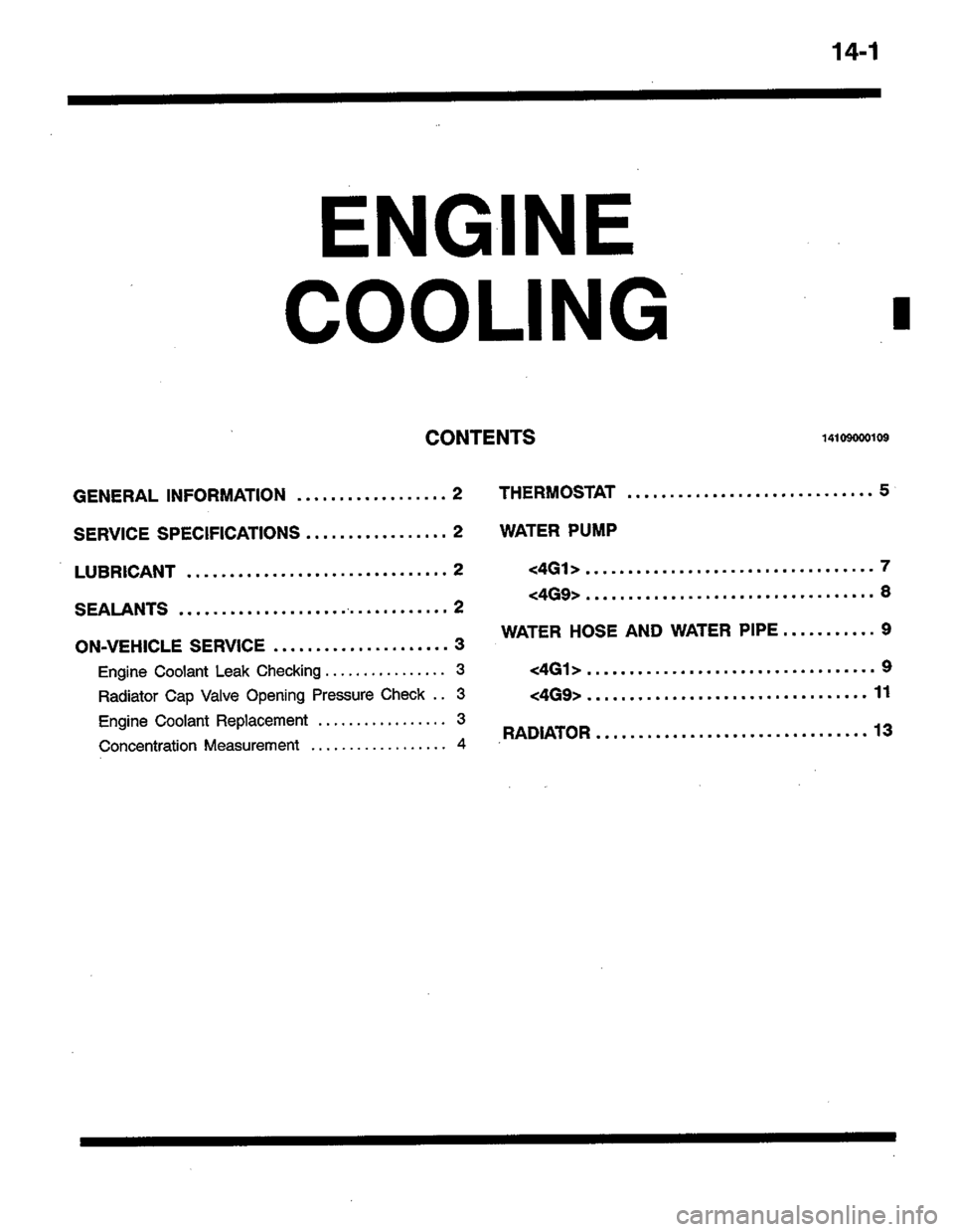 MITSUBISHI COLT 1996 Workshop Manual MITSUBISHI COLT 1996 Workshop Manual