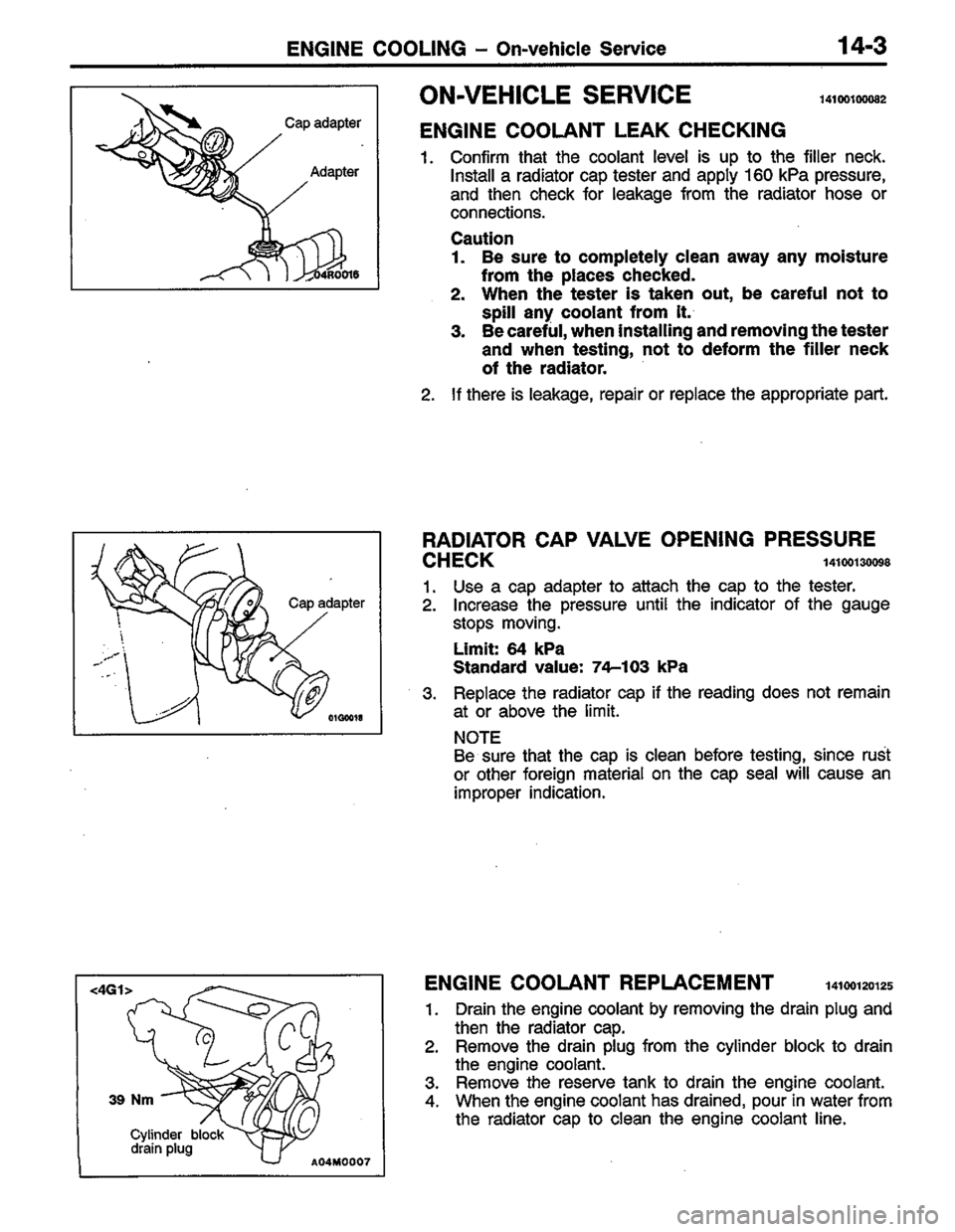 MITSUBISHI COLT 1996 Workshop Manual MITSUBISHI COLT 1996 Workshop Manual
