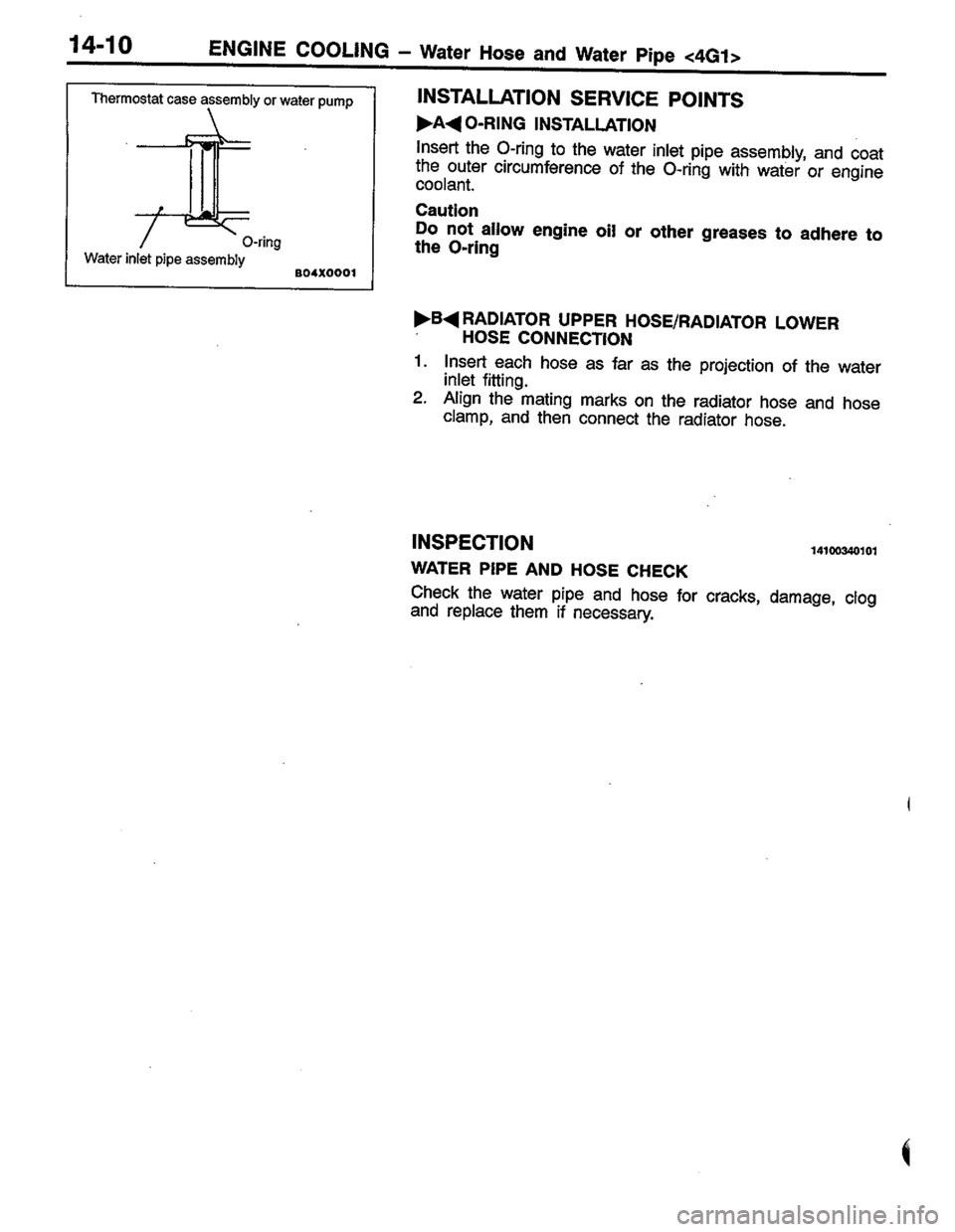 MITSUBISHI COLT 1996 Workshop Manual MITSUBISHI COLT 1996 Workshop Manual