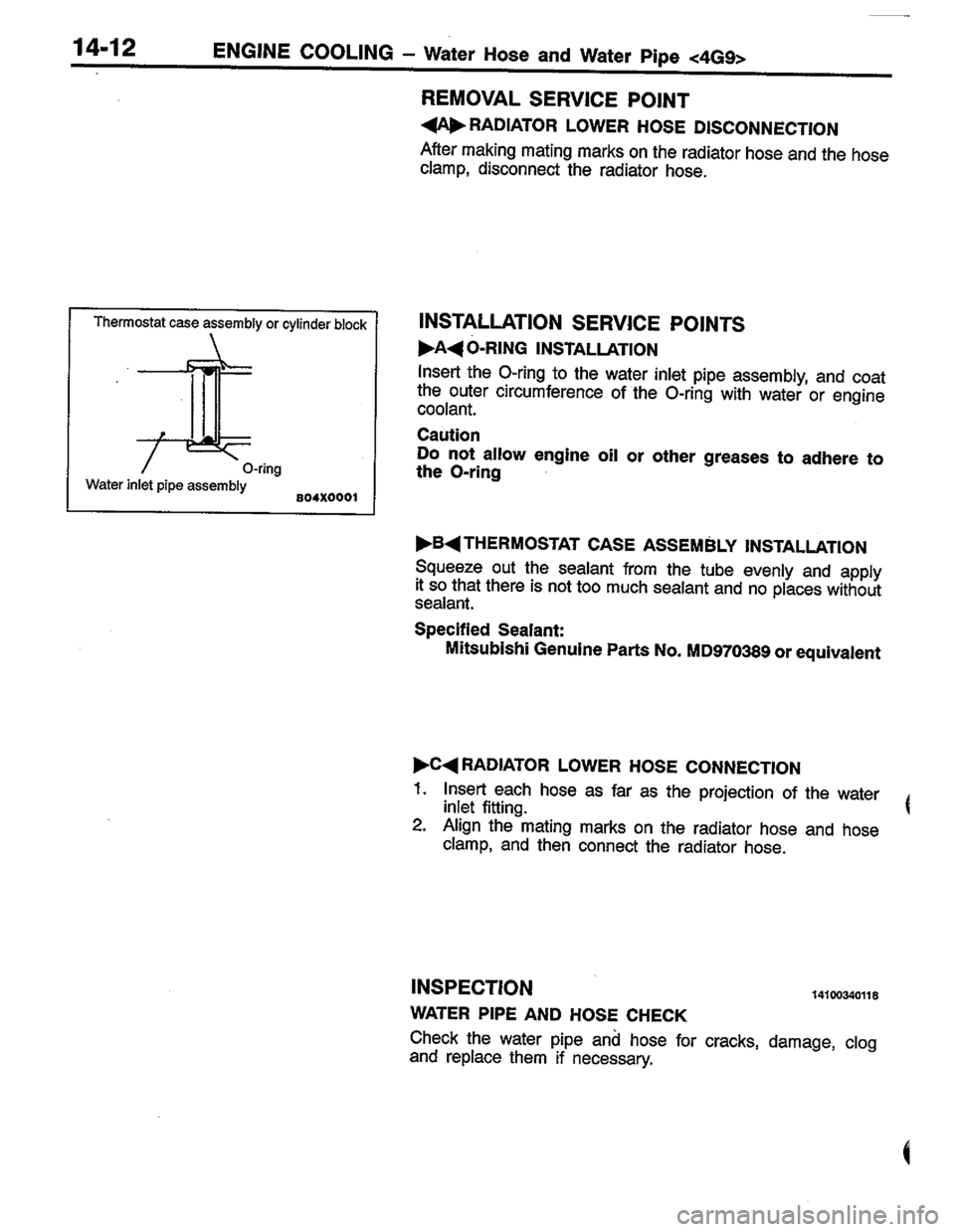 MITSUBISHI COLT 1996 Workshop Manual MITSUBISHI COLT 1996 Workshop Manual