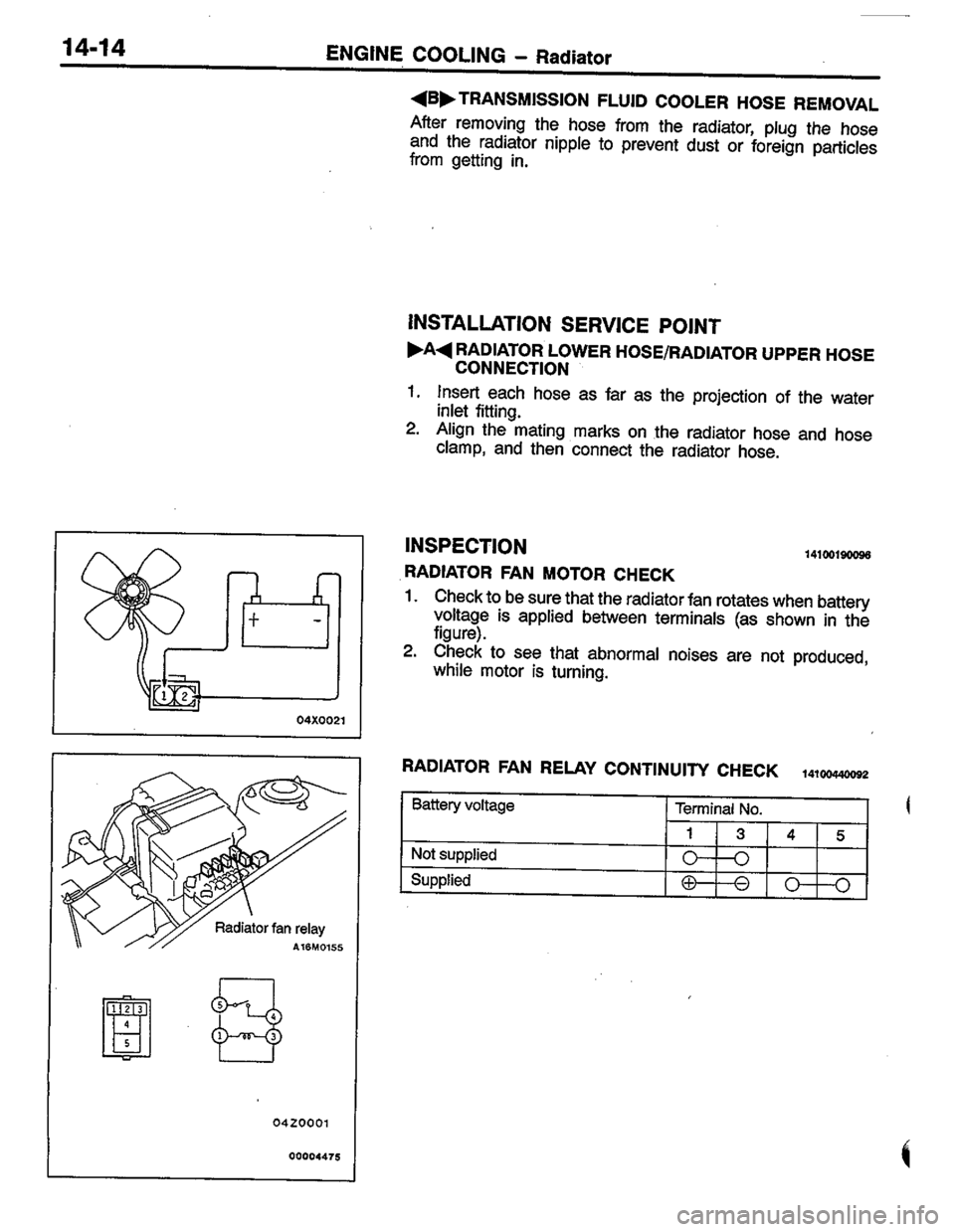 MITSUBISHI COLT 1996 Workshop Manual MITSUBISHI COLT 1996 Workshop Manual