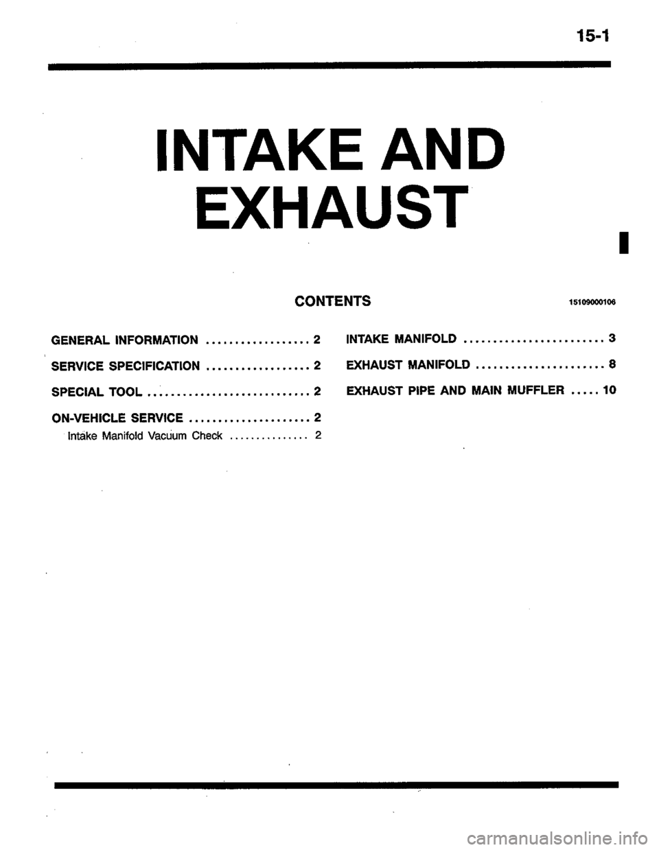 MITSUBISHI COLT 1996 Workshop Manual MITSUBISHI COLT 1996 Workshop Manual