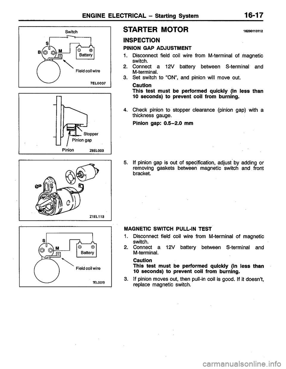 MITSUBISHI COLT 1996 Workshop Manual MITSUBISHI COLT 1996 Workshop Manual