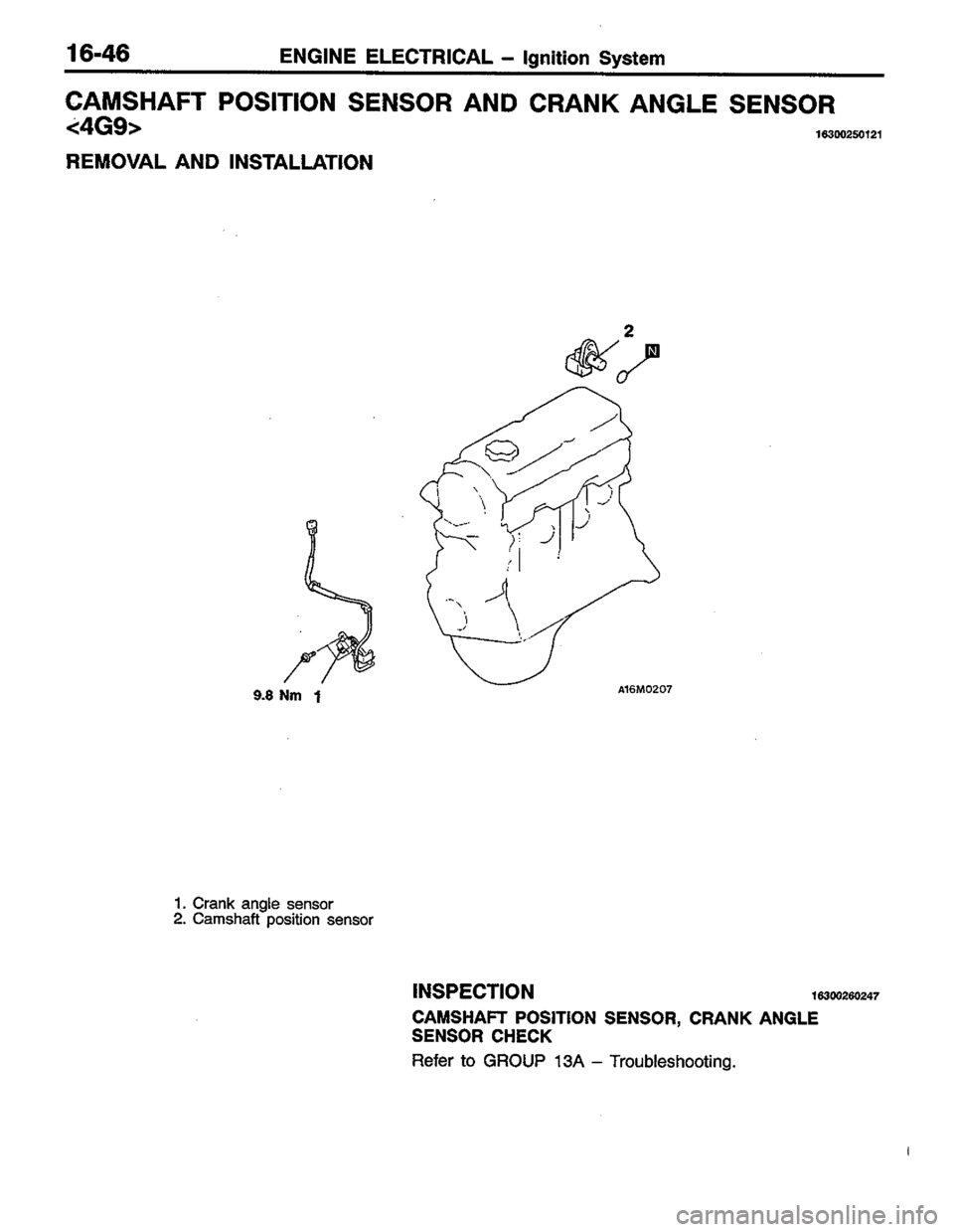 MITSUBISHI COLT 1996 Workshop Manual MITSUBISHI COLT 1996 Workshop Manual