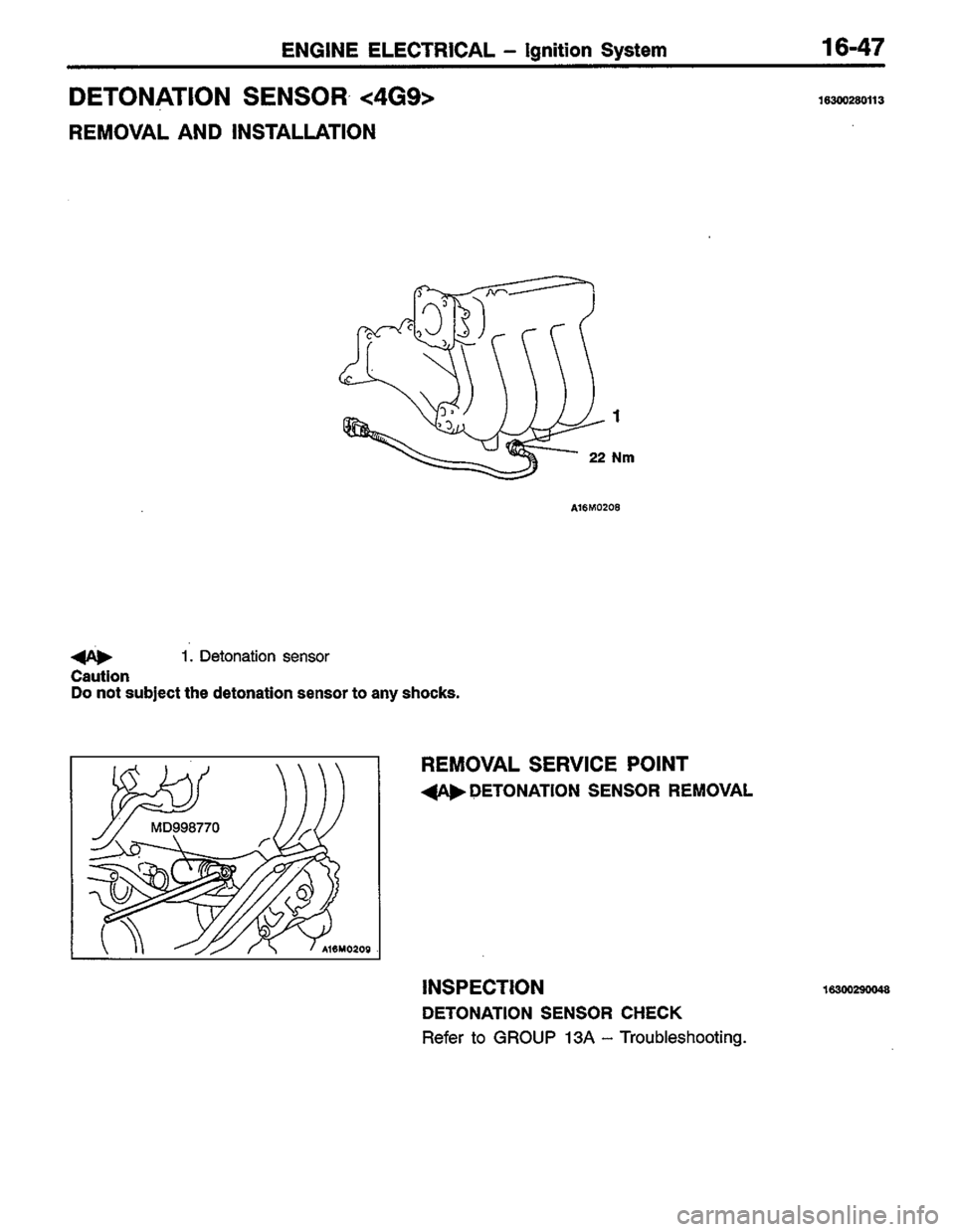 MITSUBISHI COLT 1996 Workshop Manual MITSUBISHI COLT 1996 Workshop Manual
