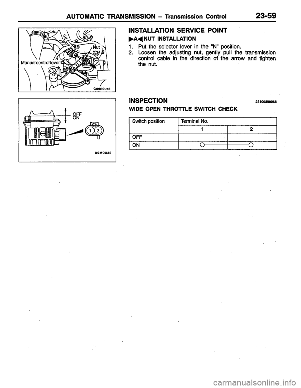 MITSUBISHI COLT 1996 Workshop Manual MITSUBISHI COLT 1996 Workshop Manual