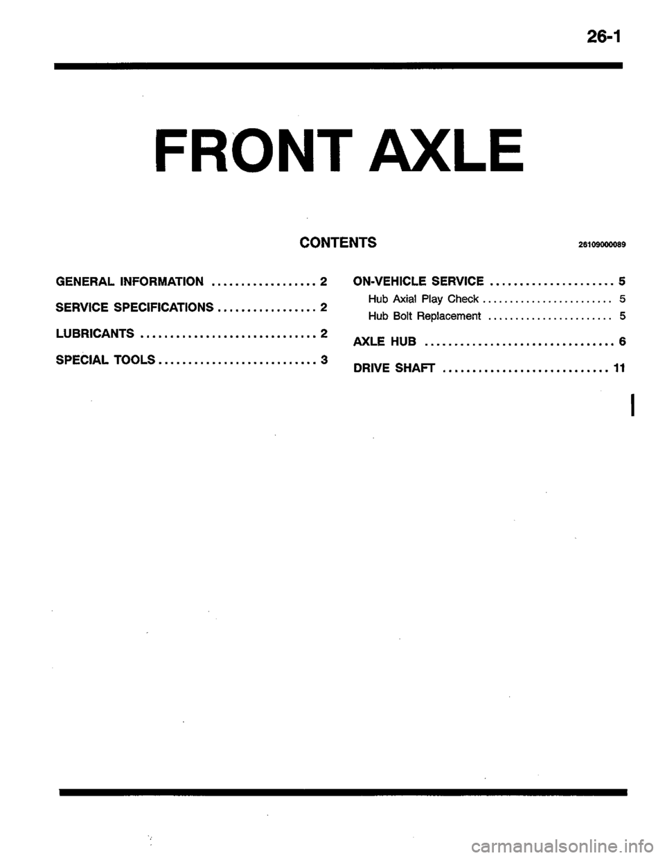 MITSUBISHI COLT 1996 Workshop Manual MITSUBISHI COLT 1996 Workshop Manual