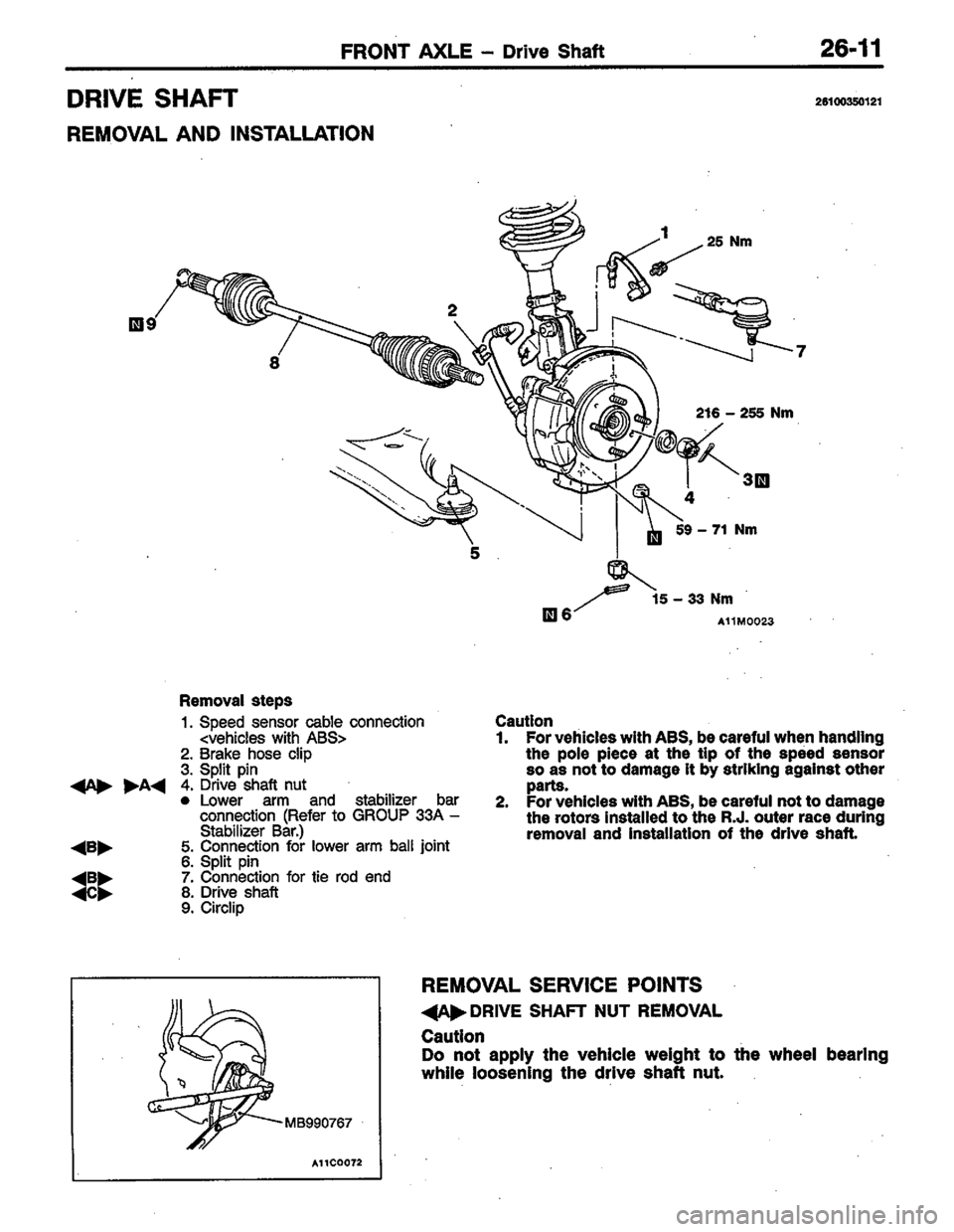 MITSUBISHI COLT 1996 Workshop Manual MITSUBISHI COLT 1996 Workshop Manual