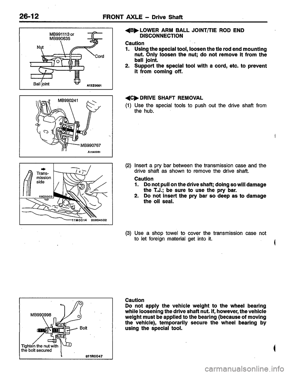 MITSUBISHI COLT 1996 Workshop Manual MITSUBISHI COLT 1996 Workshop Manual