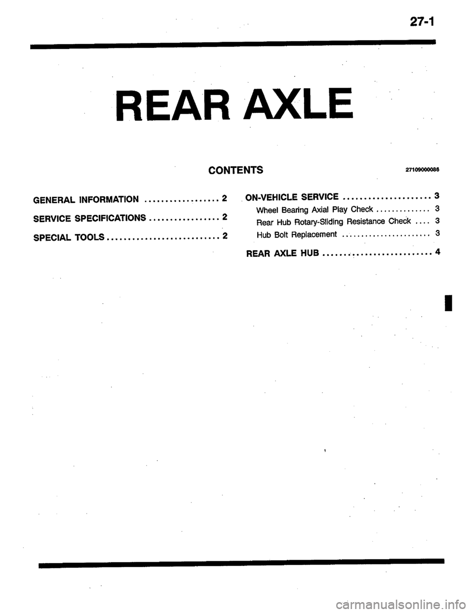 MITSUBISHI COLT 1996 Workshop Manual MITSUBISHI COLT 1996 Workshop Manual