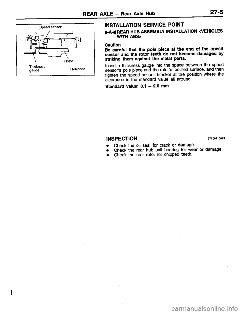 MITSUBISHI COLT 1996 Workshop Manual MITSUBISHI COLT 1996 Workshop Manual