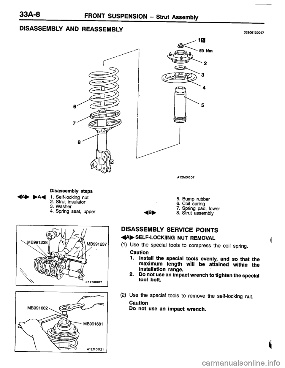 MITSUBISHI COLT 1996  Workshop Manual 
