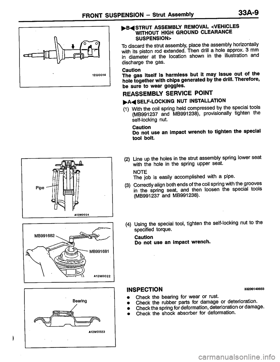 MITSUBISHI COLT 1996  Workshop Manual 