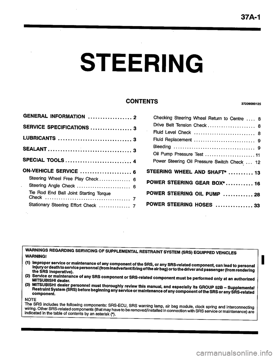 MITSUBISHI COLT 1996 Workshop Manual MITSUBISHI COLT 1996 Workshop Manual