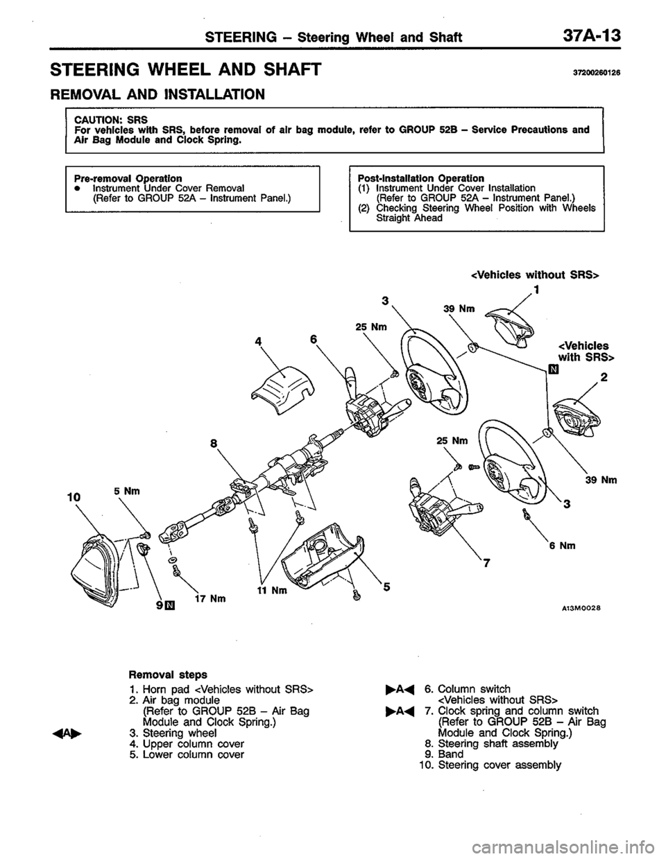 MITSUBISHI COLT 1996 Workshop Manual MITSUBISHI COLT 1996 Workshop Manual