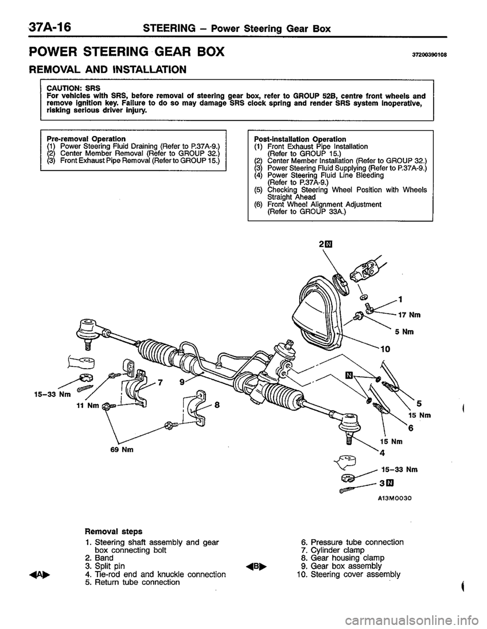 MITSUBISHI COLT 1996 Workshop Manual MITSUBISHI COLT 1996 Workshop Manual