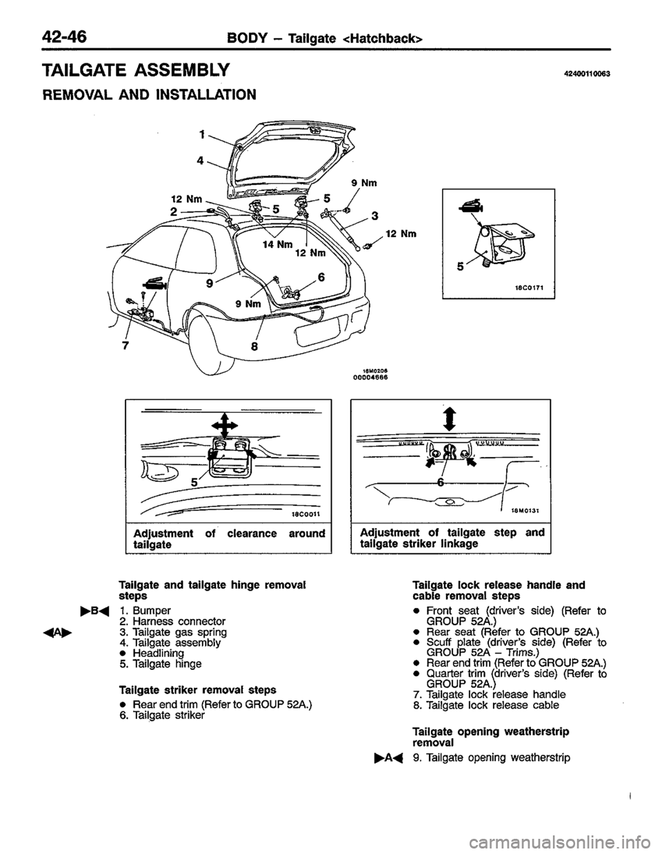 MITSUBISHI COLT 1996 Workshop Manual MITSUBISHI COLT 1996 Workshop Manual