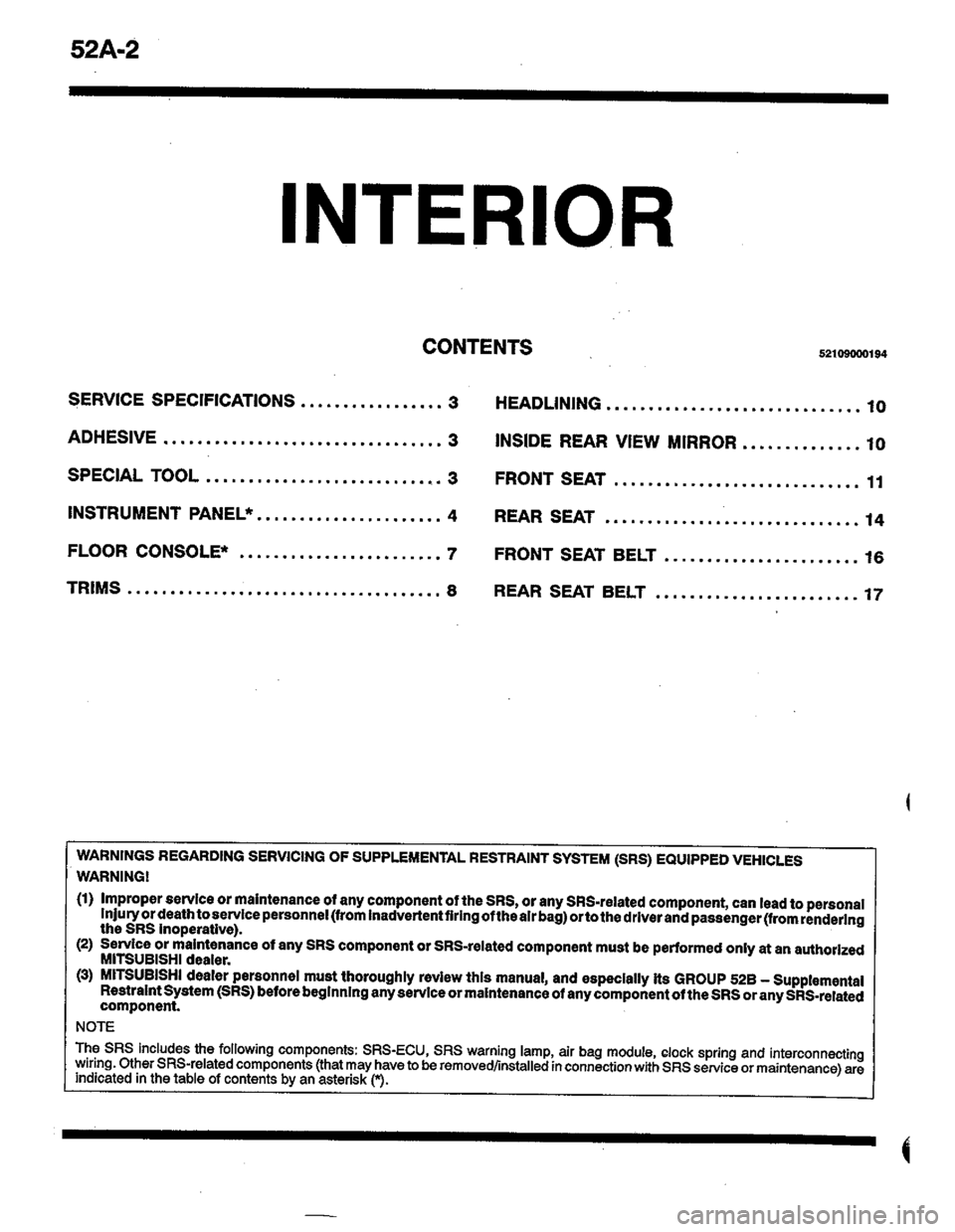 MITSUBISHI COLT 1996 Workshop Manual MITSUBISHI COLT 1996 Workshop Manual
