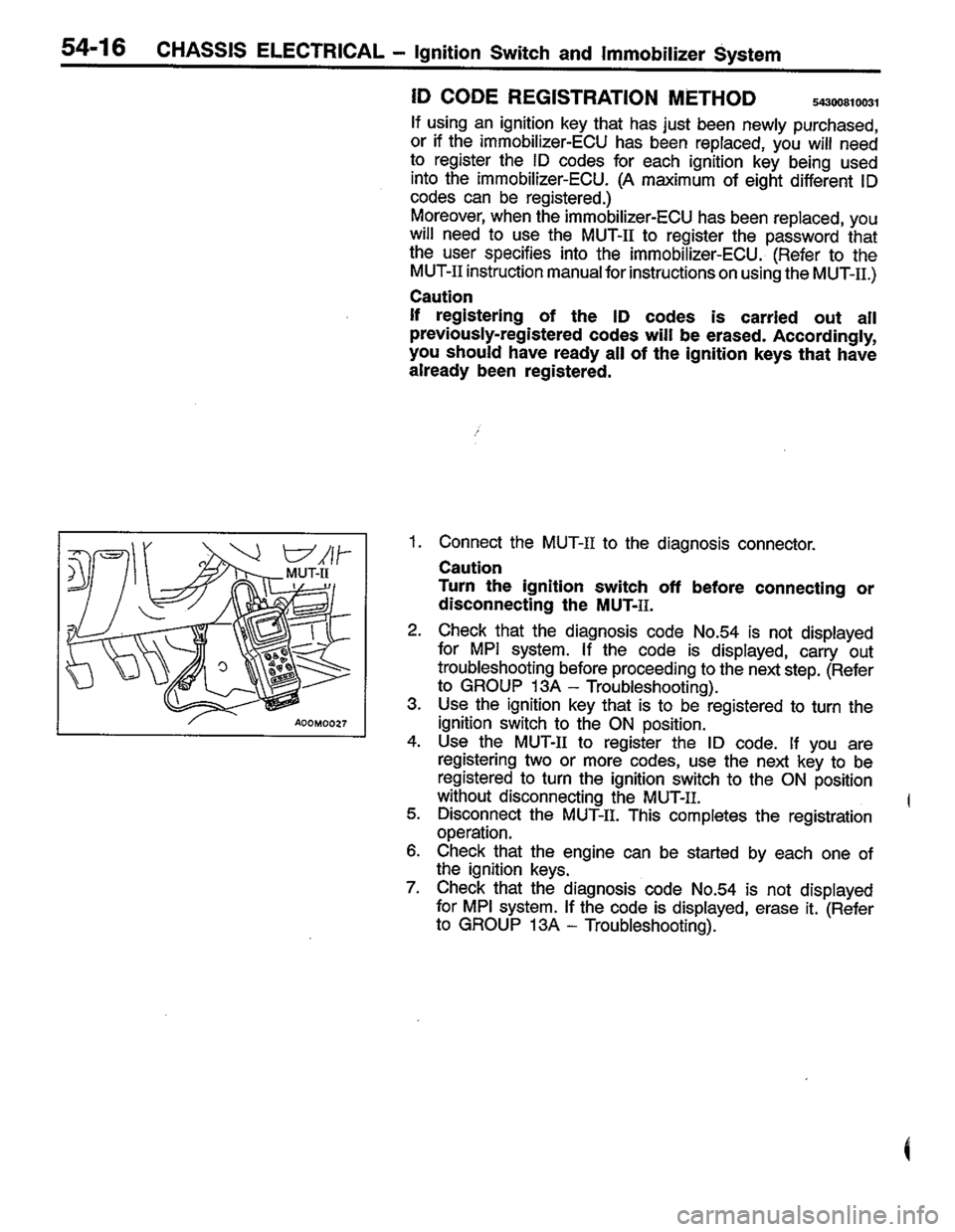 MITSUBISHI COLT 1996 Workshop Manual MITSUBISHI COLT 1996 Workshop Manual