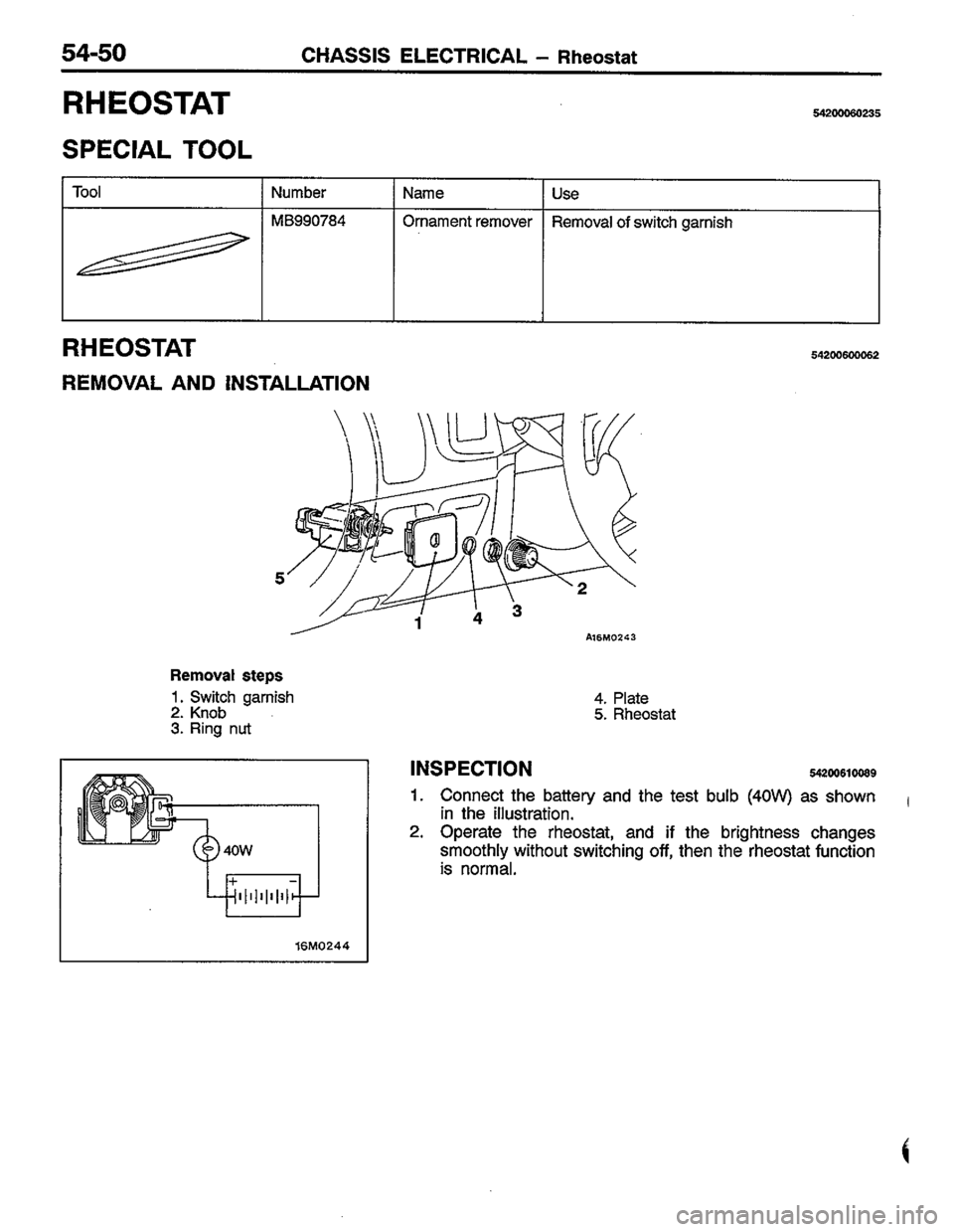 MITSUBISHI COLT 1996 Workshop Manual MITSUBISHI COLT 1996 Workshop Manual