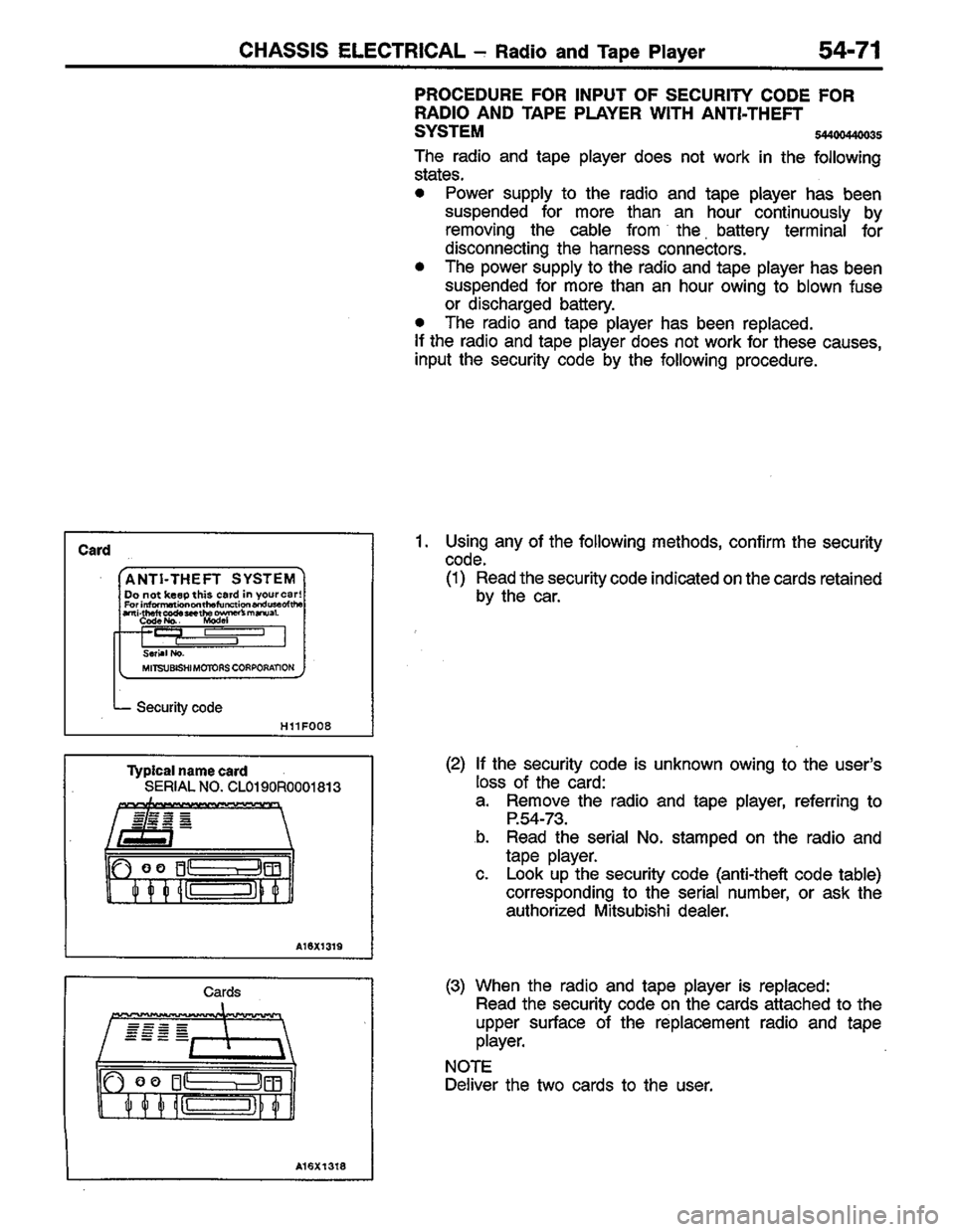 MITSUBISHI COLT 1996 Workshop Manual MITSUBISHI COLT 1996 Workshop Manual