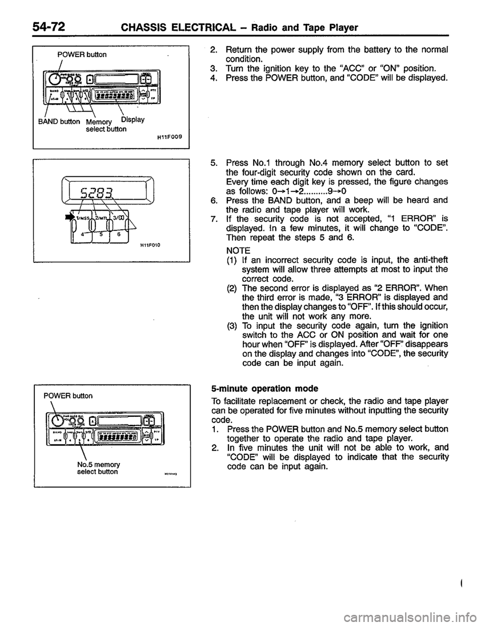 MITSUBISHI COLT 1996 Workshop Manual MITSUBISHI COLT 1996 Workshop Manual