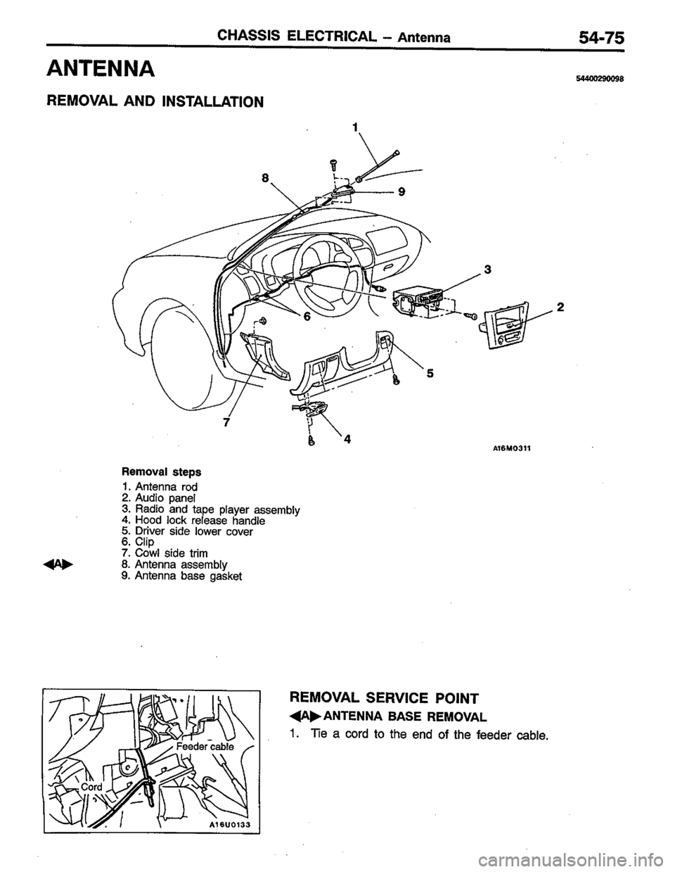 MITSUBISHI COLT 1996 Workshop Manual MITSUBISHI COLT 1996 Workshop Manual